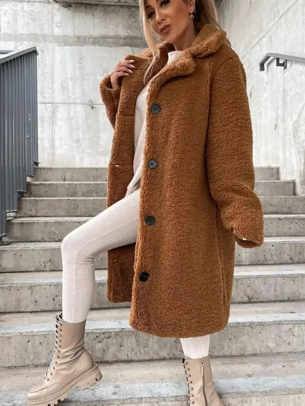 Elowia™ | Przytulny zimowy płaszcz typu teddy