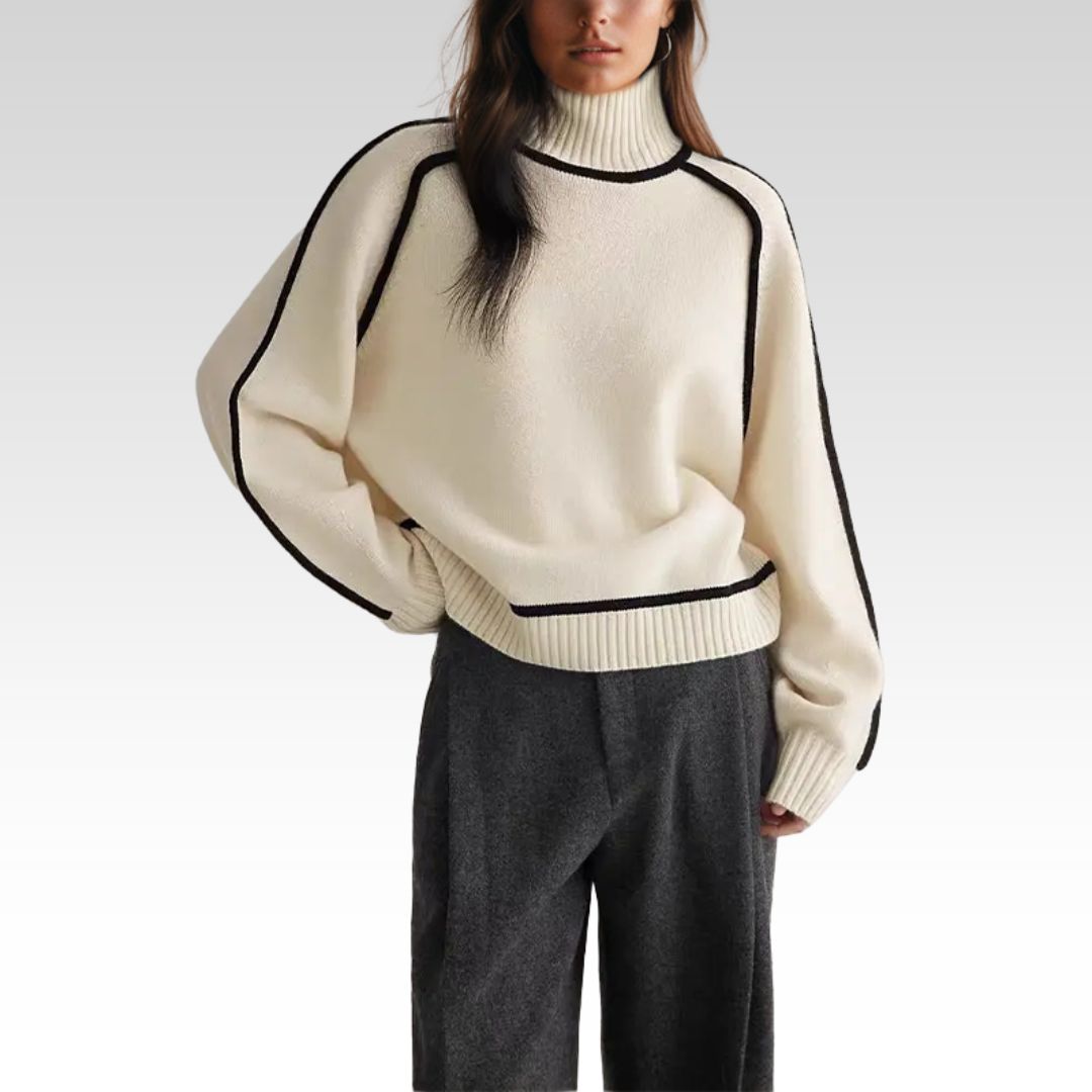 Dorota – Elegancki sweter z kołnierzykiem na każdą okazję
