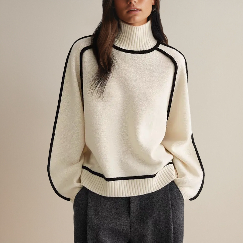 Dorota – Elegancki sweter z kołnierzykiem na każdą okazję