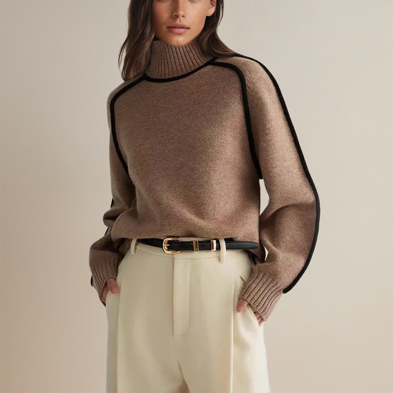 Dorota – Elegancki sweter z kołnierzykiem na każdą okazję