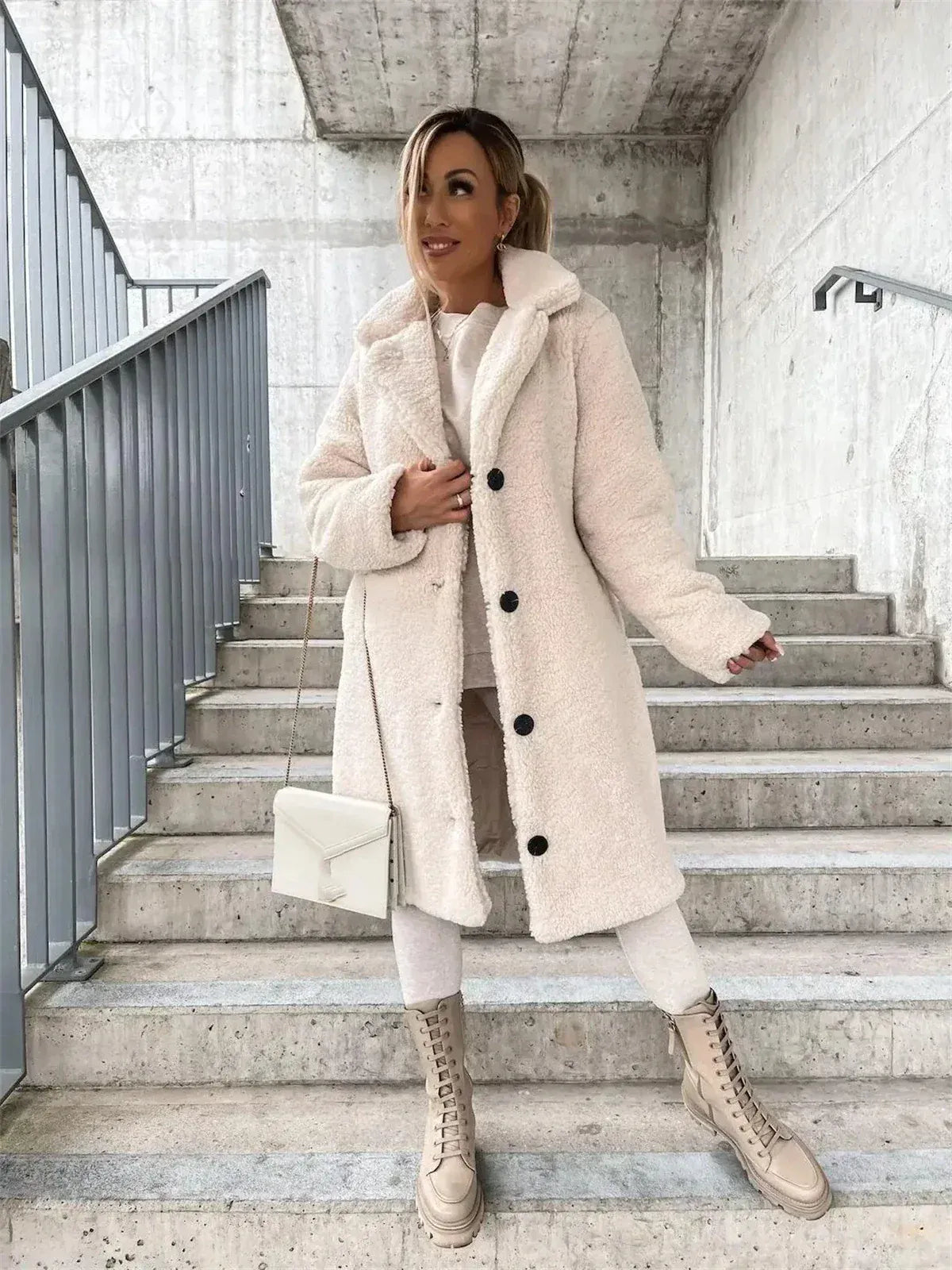 Elowia™ | Przytulny zimowy płaszcz typu teddy