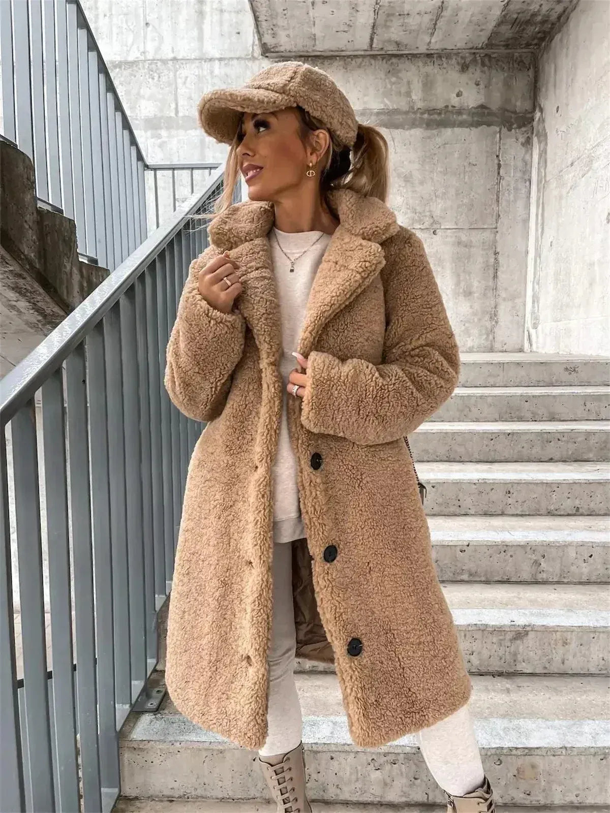 Elowia™ | Przytulny zimowy płaszcz typu teddy