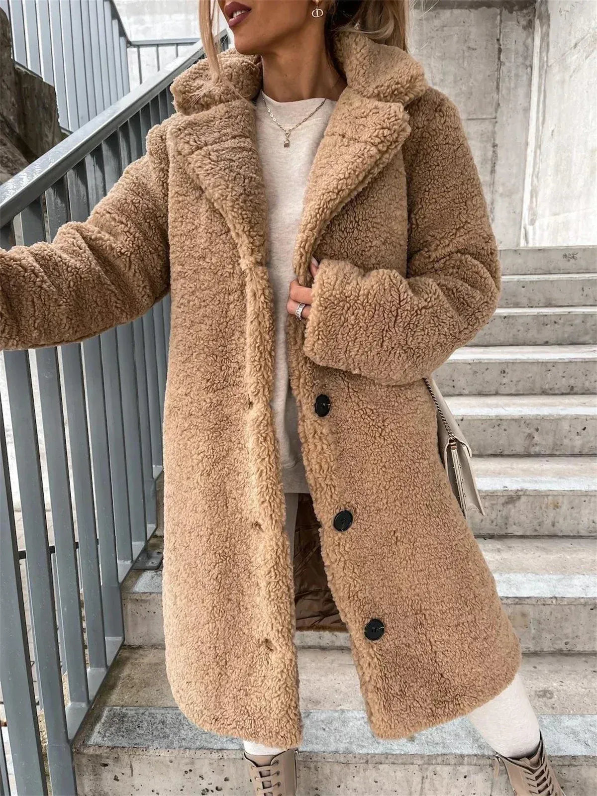 Elowia™ | Przytulny zimowy płaszcz typu teddy