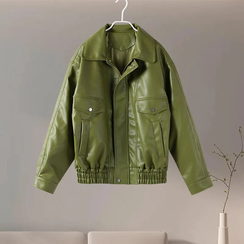 EMERYN – Skórzana kurtka w stylu Street Chic dla kobiet