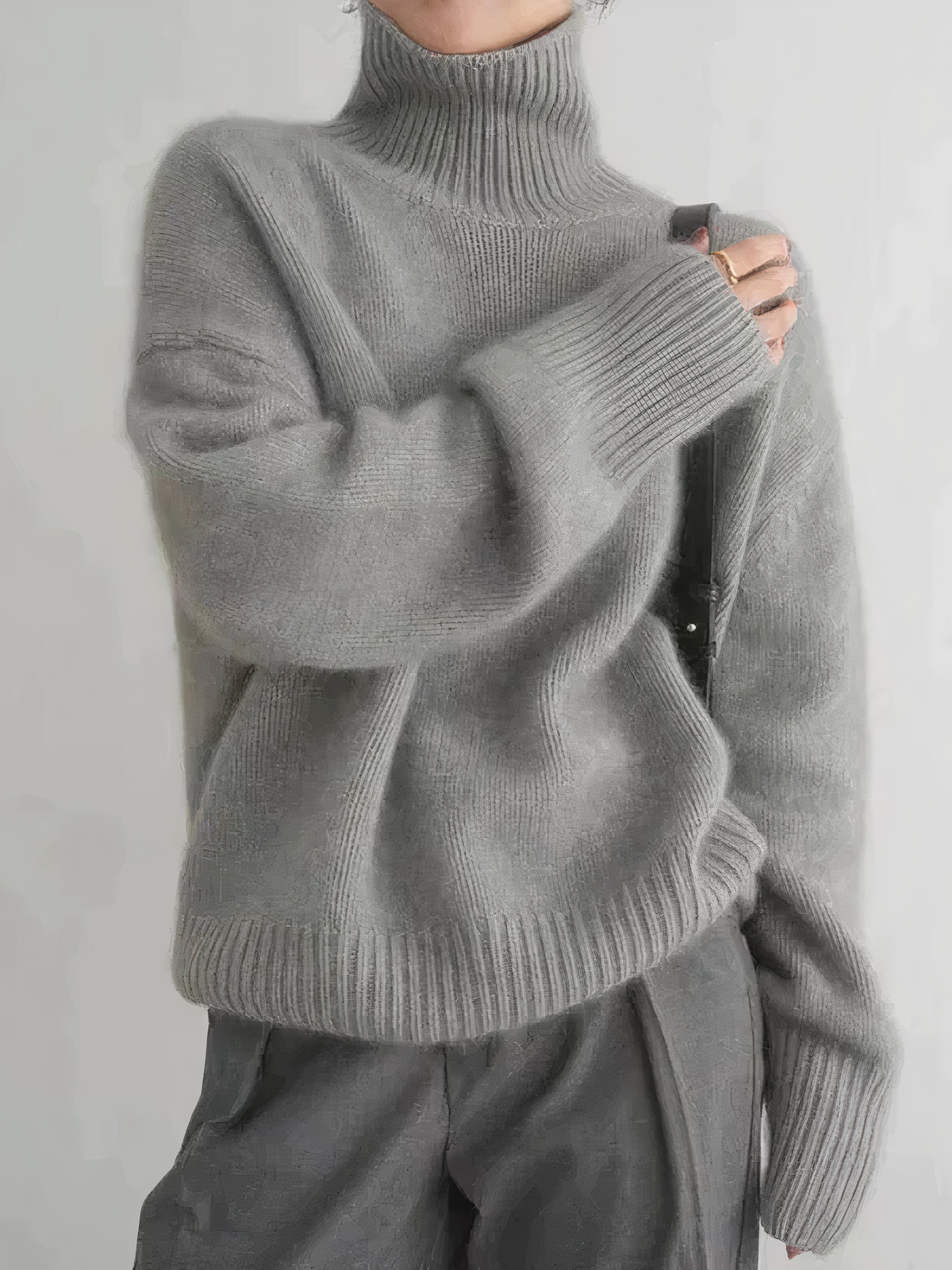 Babette™ Ciepły Oversized Sweter z Golfem