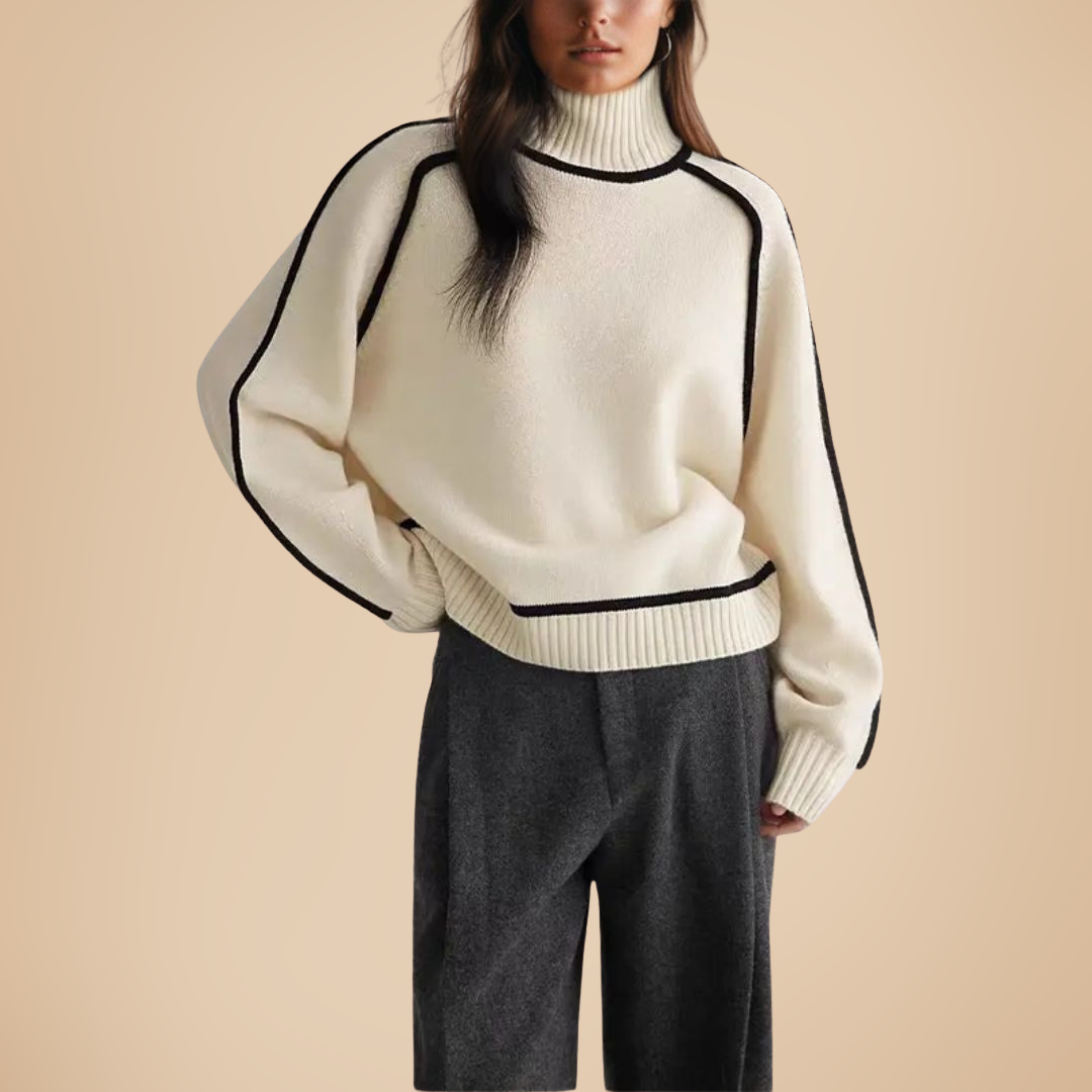 Dorota – Elegancki sweter z kołnierzykiem na każdą okazję