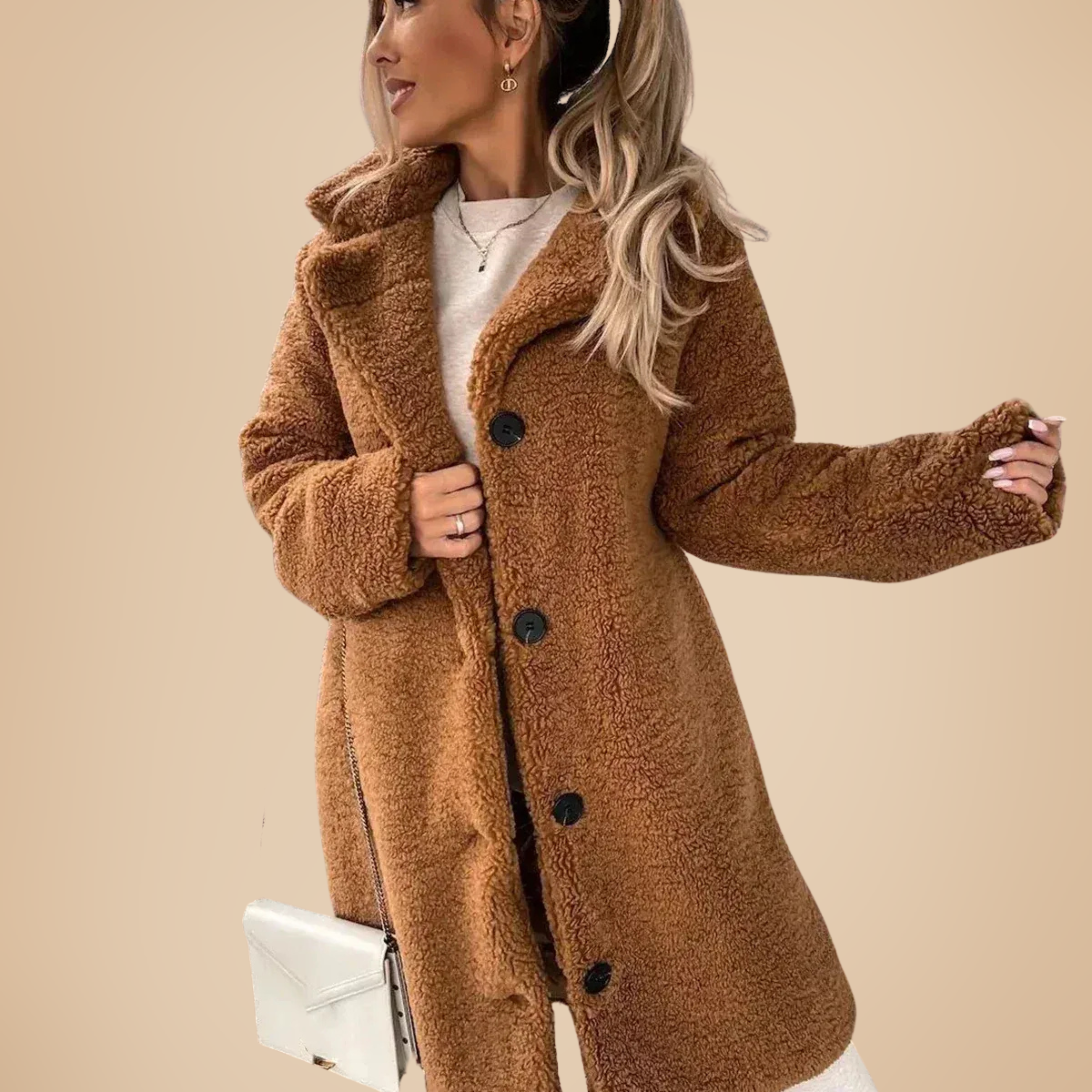 Elowia™ | Przytulny zimowy płaszcz typu teddy