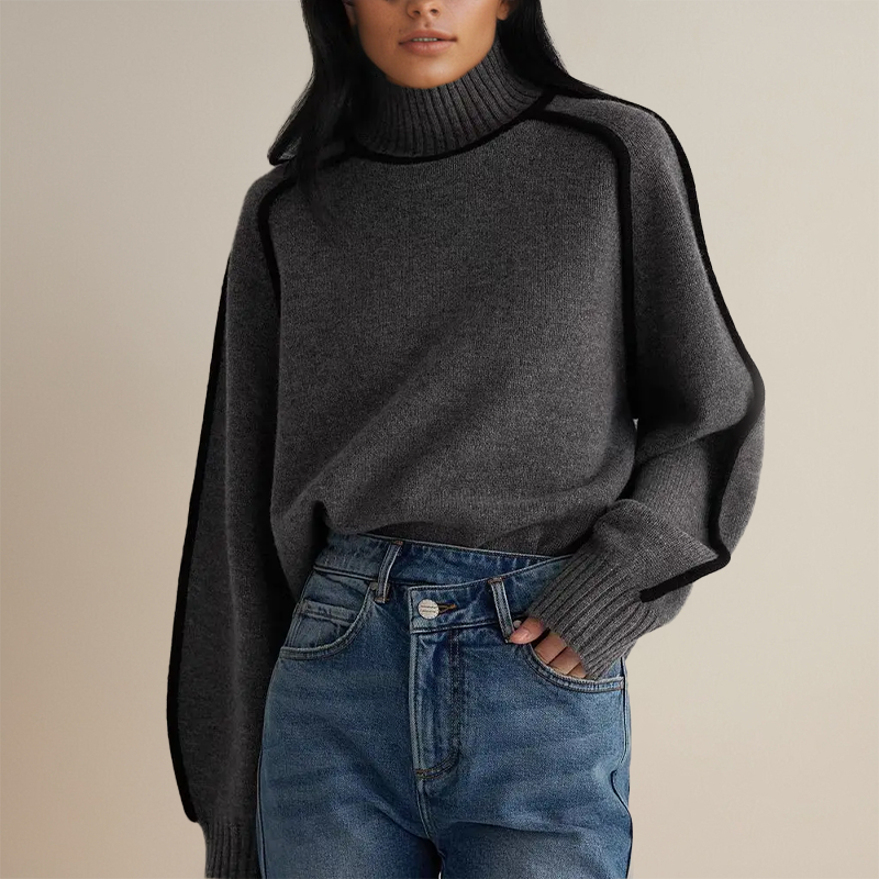 Dorota – Elegancki sweter z kołnierzykiem na każdą okazję