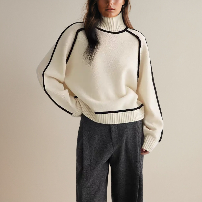 Dorota – Elegancki sweter z kołnierzykiem na każdą okazję
