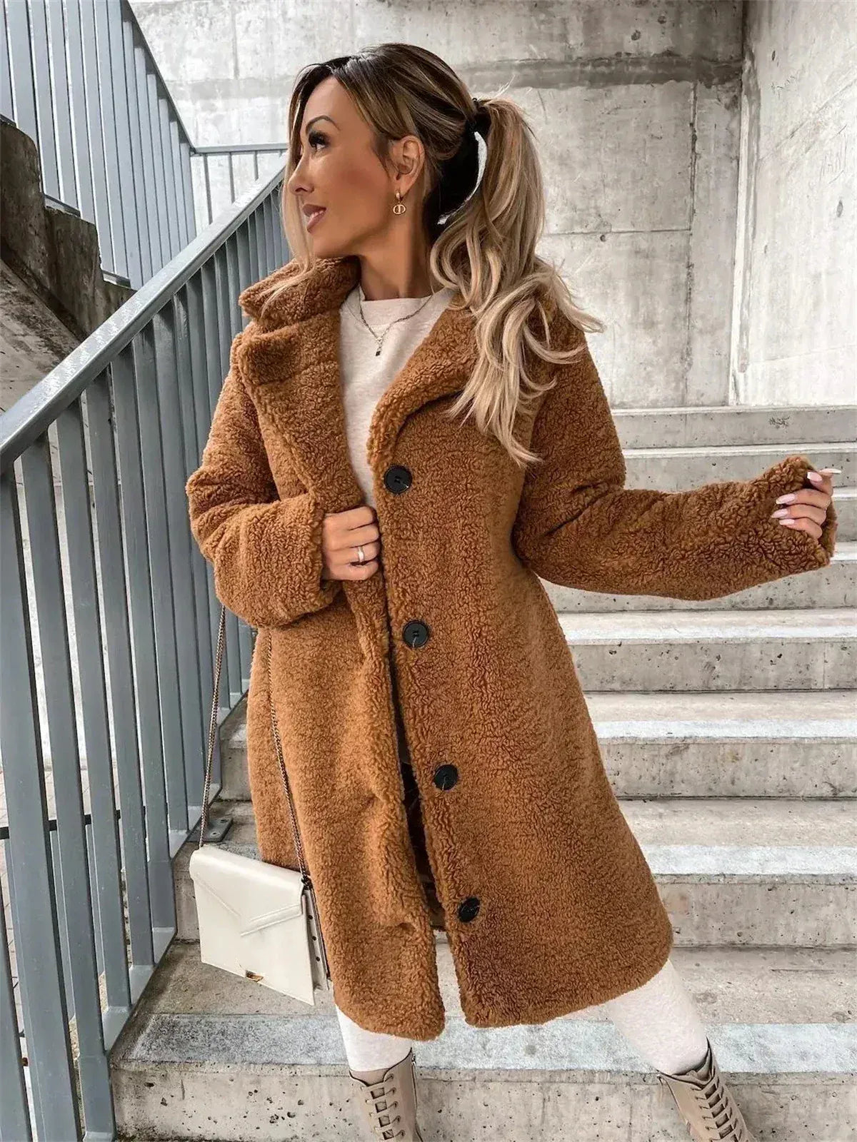 Elowia™ | Przytulny zimowy płaszcz typu teddy